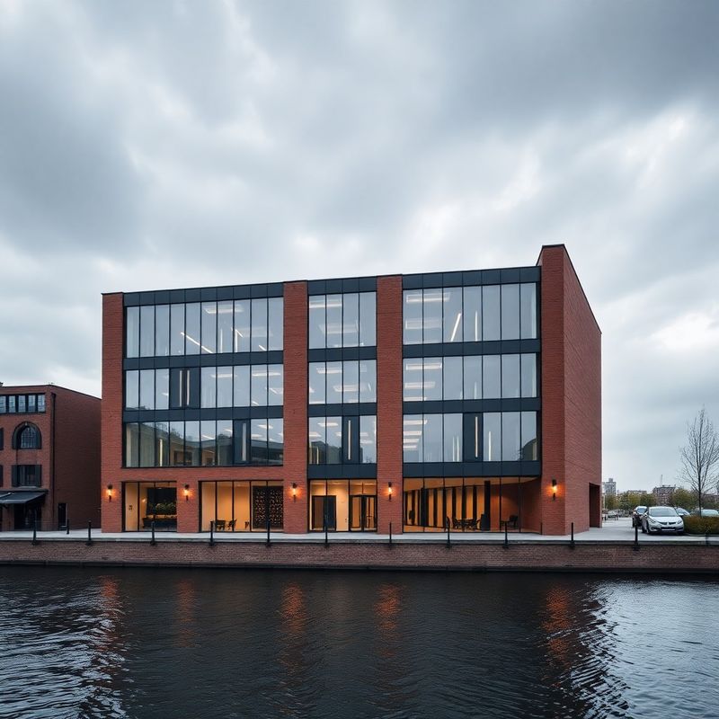 Modern kantoorgebouw aan de Boompjes in Rotterdam